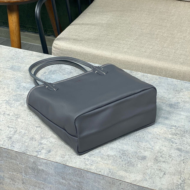 ANJOU MINI BAG 20 IN GREY GOYARDINE CANVAS AND CALFSKIN