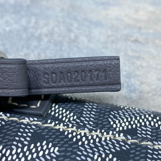 ANJOU MINI BAG 20 IN GREY GOYARDINE CANVAS AND CALFSKIN