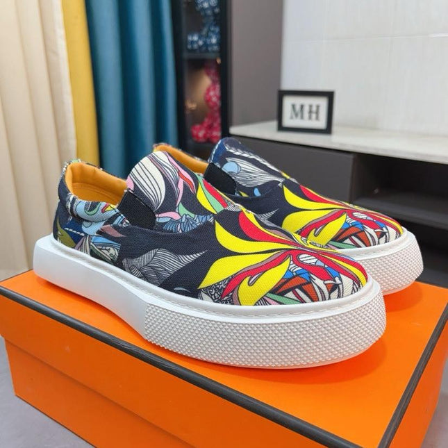 HM LANCE SLIP-ON SNEAKER MULTICOLOR-INDIGO DENIM