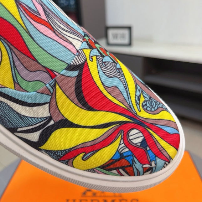 HM LANCE SLIP-ON SNEAKER MULTICOLOR DENIM