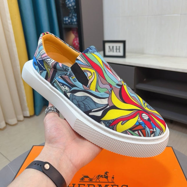 HM LANCE SLIP-ON SNEAKER MULTICOLOR DENIM