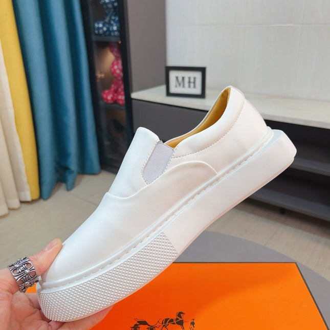 HM LANCE SLIP-ON SNEAKER WHITE CALFSKIN
