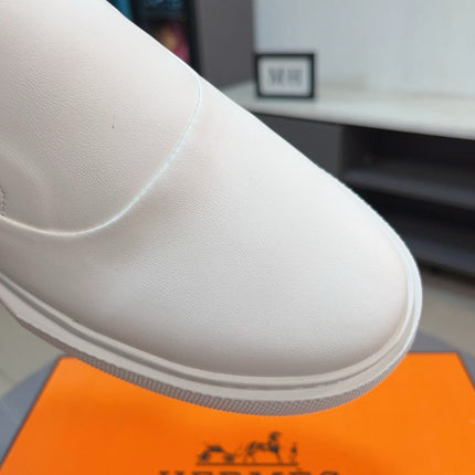 HM LANCE SLIP-ON SNEAKER WHITE CALFSKIN