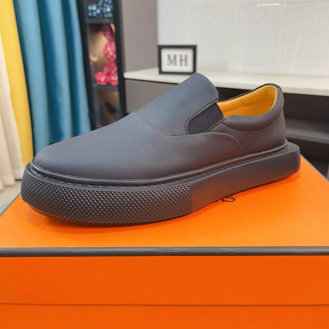 HM LANCE SLIP-ON SNEAKER BLACK CALFSKIN