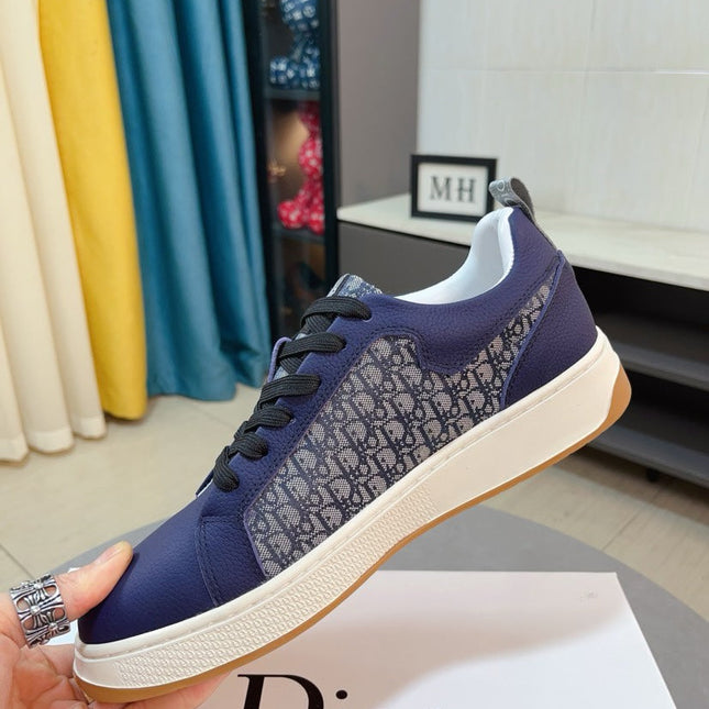 CD RETRO SNEAKER COBALT CALFSKIN