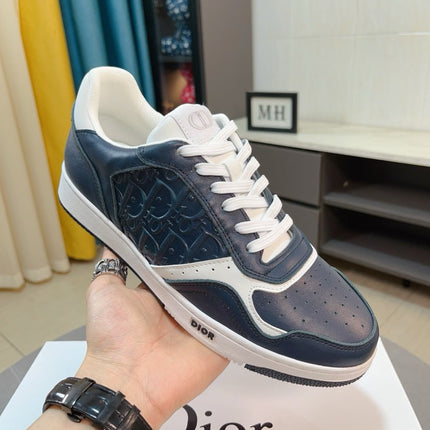 CD B27 LOW-TOP SNEAKER NAVY MONOGRAM CALFSKIN