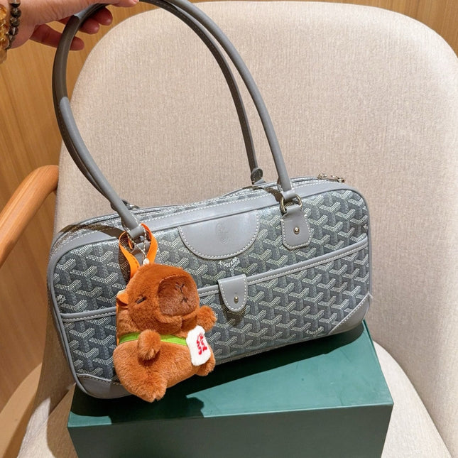 SAINT MARTIN BAG 35 IN GREY GOYARDINE CANVAS AND CALFSKIN