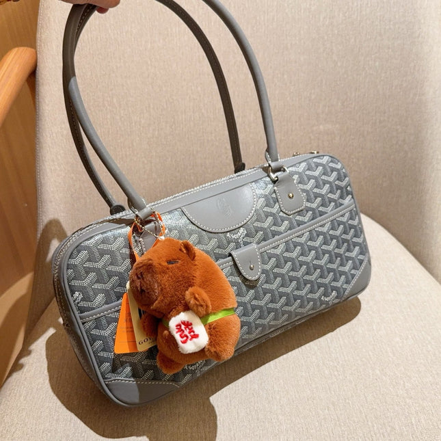 SAINT MARTIN BAG 35 IN GREY GOYARDINE CANVAS AND CALFSKIN