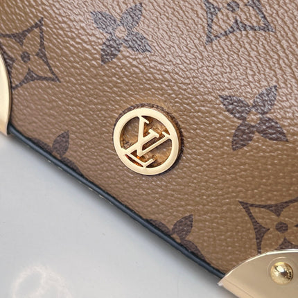 NOE PURSE 11.5 NANO CHARM BROWN MONOGRAM REVERSE CANVAS