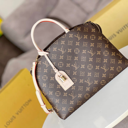 GRAND PALAIS TOTE BAG 34 IN BROWN MONOGRAM COATED CANVAS