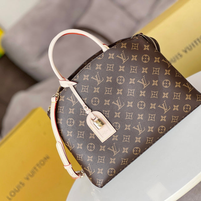 GRAND PALAIS TOTE BAG 34 IN BROWN MONOGRAM COATED CANVAS