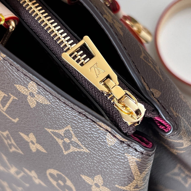 GRAND PALAIS TOTE BAG 34 IN BROWN MONOGRAM COATED CANVAS