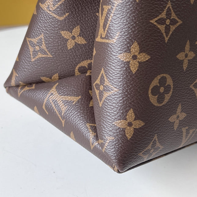 LV 25S PETIT PALAIS 29 IN BROWN MONOGRAM CANVAS AND CALFSKIN GOLD HARDWARE