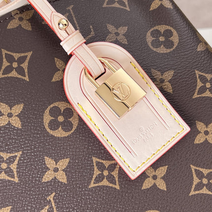 LV 25S PETIT PALAIS 29 IN BROWN MONOGRAM CANVAS AND CALFSKIN GOLD HARDWARE