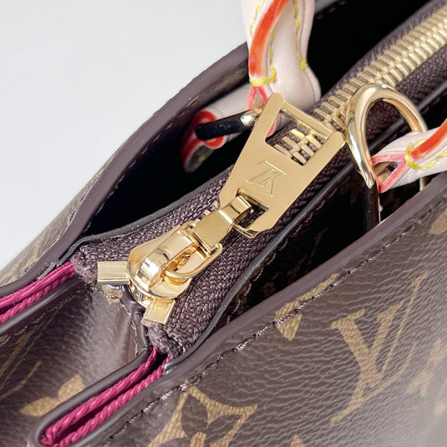LV 25S PETIT PALAIS 29 IN BROWN MONOGRAM CANVAS AND CALFSKIN GOLD HARDWARE