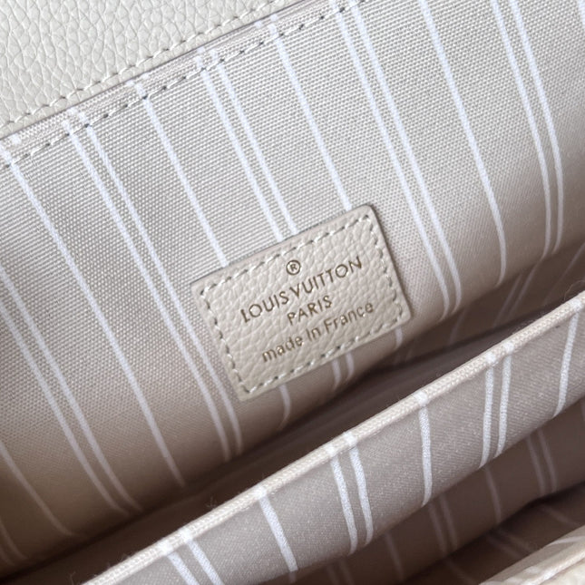 LV 25S POCHETTE METIS 25 IN WHITE MONOGRAM COATED CANVAS GOLD HARDWARE