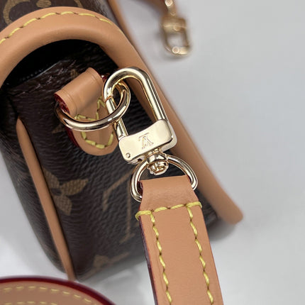 NANO DIANE 19 IN BROWN MONOGRAM CANVAS AND LEATHER TRIM