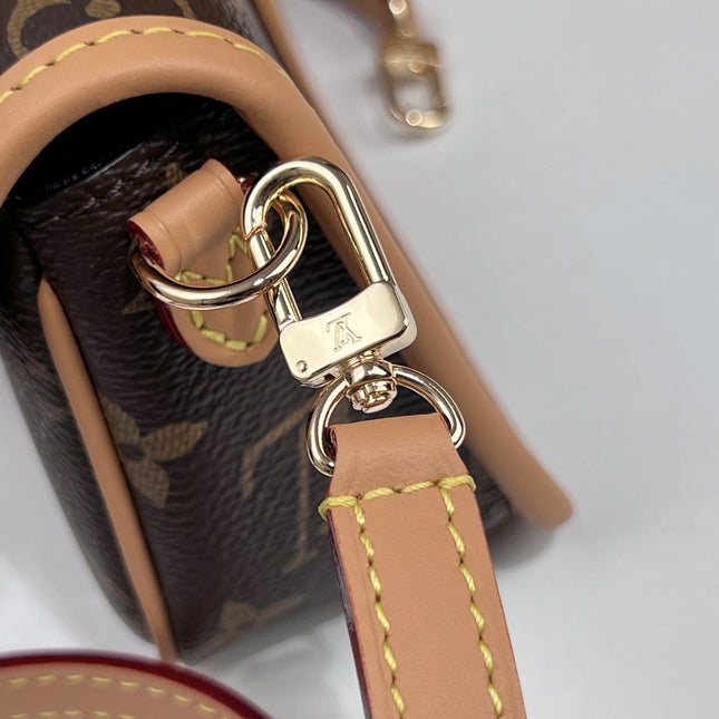 NANO DIANE 19 IN BROWN MONOGRAM CANVAS AND LEATHER TRIM