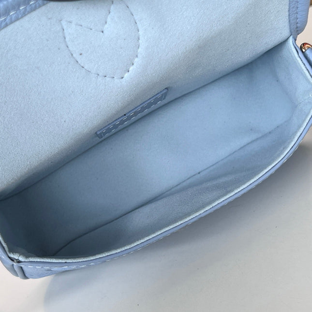 LV 25S MINI NANO DIANE 19 IN BEAU BLUE MONOGRAM EMPREINTE LEATHER GOLD HARDWARE