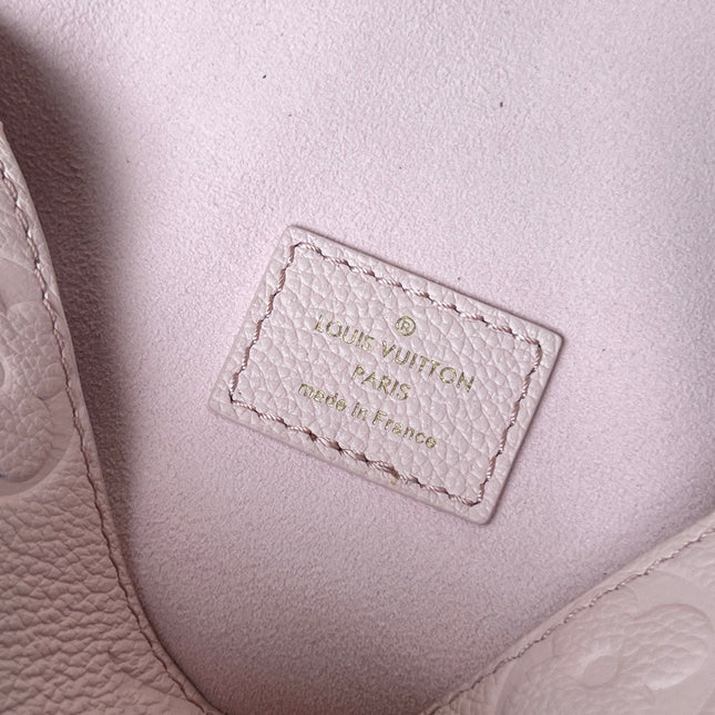 LV 25S MINI NANO DIANE 19 IN PINK MONOGRAM EMPREINTE LEATHER GOLD HARDWARE