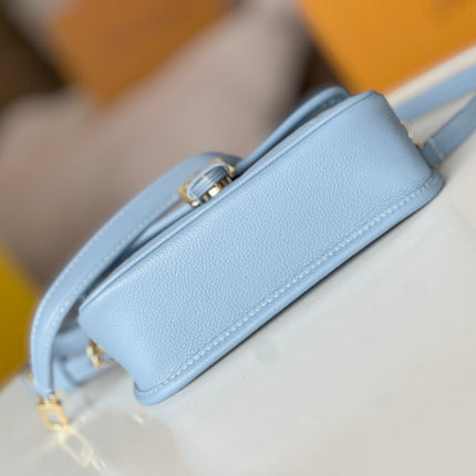 LV 25S MINI NANO DIANE 19 IN BEAU BLUE MONOGRAM EMPREINTE LEATHER GOLD HARDWARE
