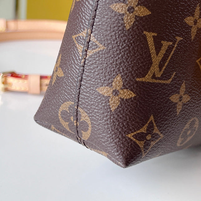 LV 25S LOCKIT BB 19 IN BROWN MONOGRAM COATED CANVAS GOLD HARDWARE