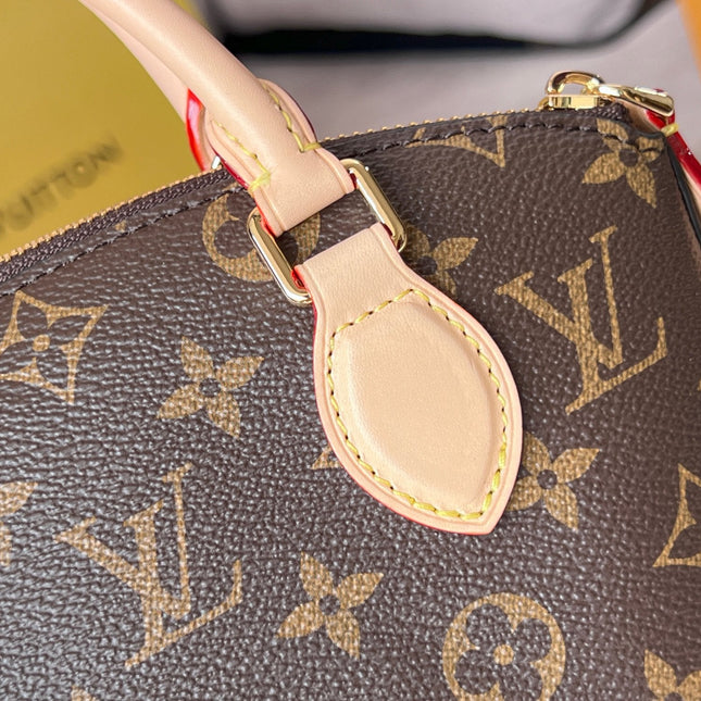 LV 25S LOCKIT BB 19 IN BROWN MONOGRAM COATED CANVAS GOLD HARDWARE