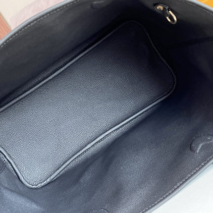 NEVERFULL INSIDE OUT MM BAG 31 IN BROWN MONOGRAM COATED CANVAS AND CALFSKIN