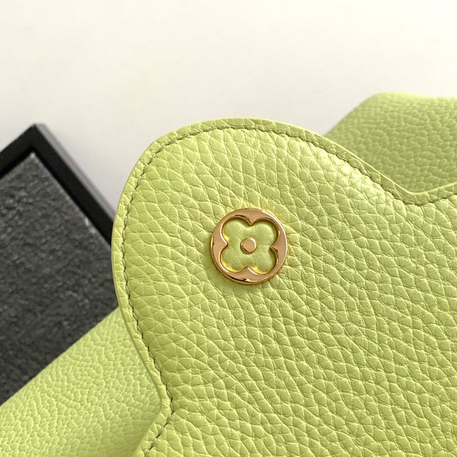 CAPUCINES BB 27 IN PEAR GREEN TAURILLON GOLD HARDWARE