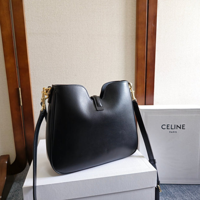 SMALL CAMILLE 16 SOFT BAG 24 IN BLACK SMOOTH CALFSKIN