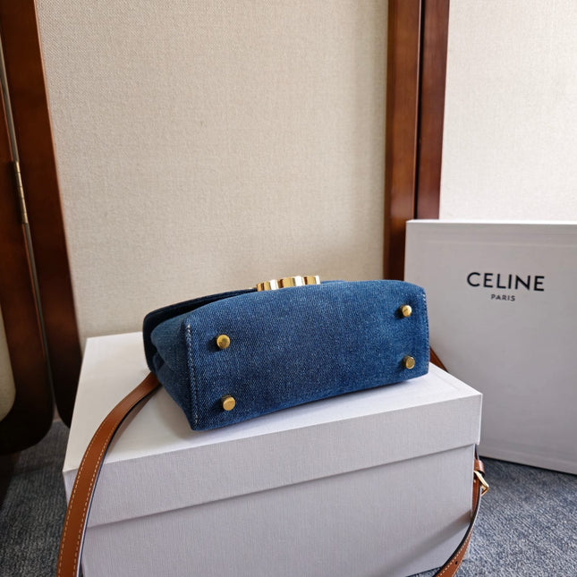 TEEN NINO BAG 20.5 IN DENIM TRIOMPHE KELLY