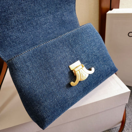 TEEN NINO BAG 20.5 IN DENIM TRIOMPHE KELLY