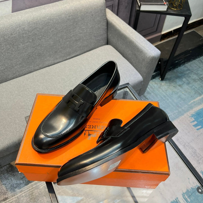 HM PARIS LOAFER GLOSSY BLACK CALFSKIN