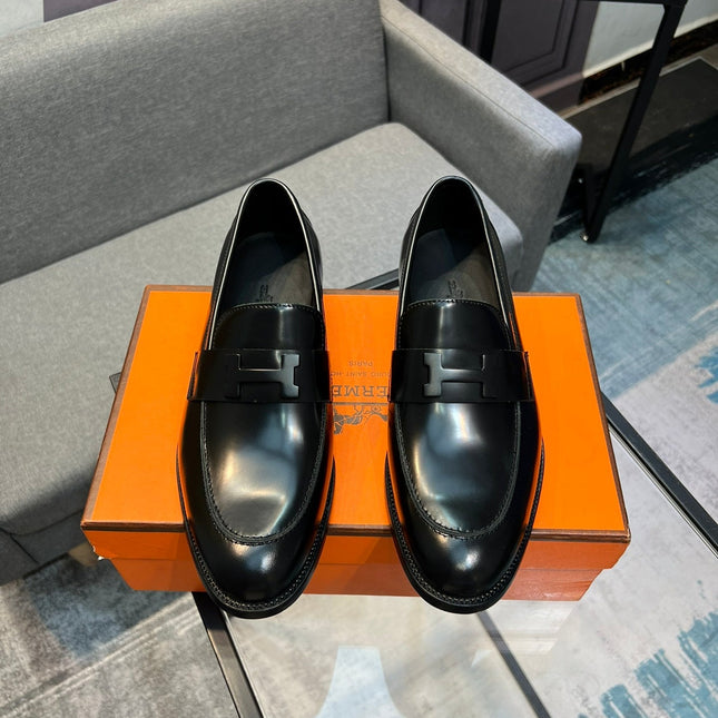 HM PARIS LOAFER GLOSSY BLACK CALFSKIN