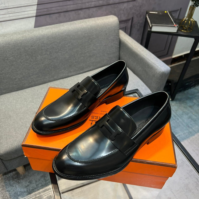 HM PARIS LOAFER GLOSSY BLACK CALFSKIN