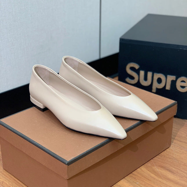 LP REBECCA BALLERINAS CREAM CALFSKIN