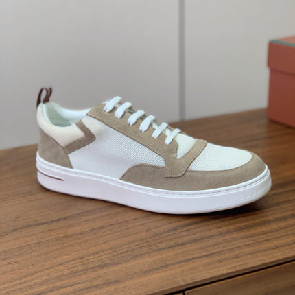 LP NEWPORT WALK SNEAKERS KHAKI AND CREAMY WHITE SUEDE