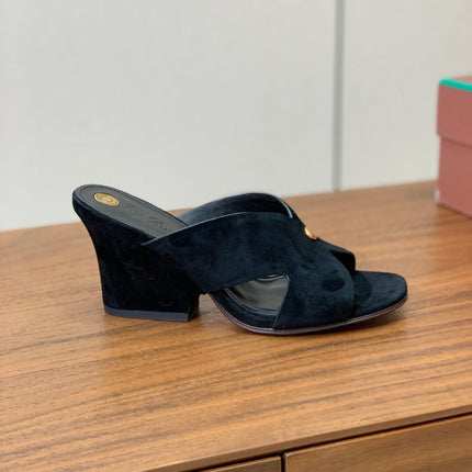 HIGH HEELS 85 MM IN BLACK SUEDE