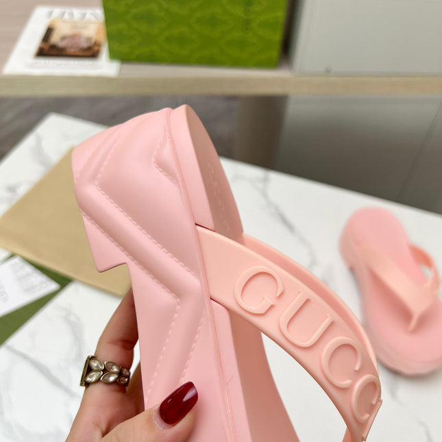 THONG PLATFORM IN LIGHT PINK IMPORTED TPU
