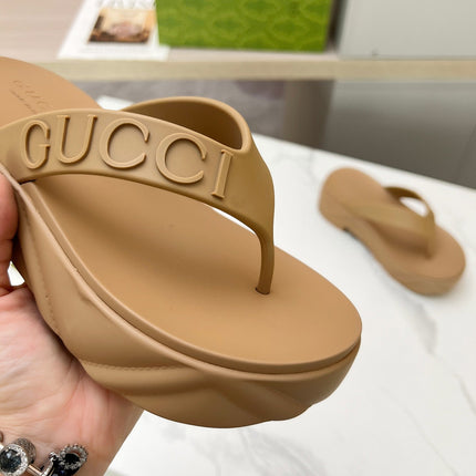 THONG PLATFORM IN CIDER BROWN IMPORTED TPU