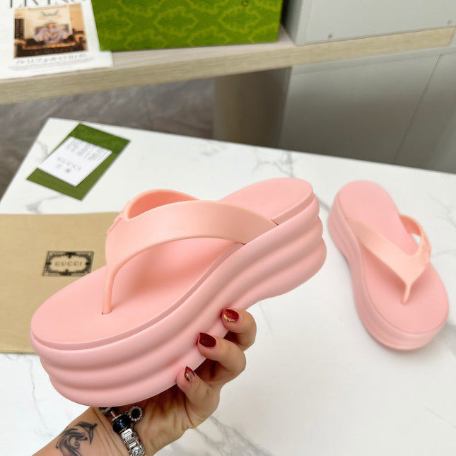 THONG PLATFORM 5 CM IN LIGHT PINK IMPORTED TPU