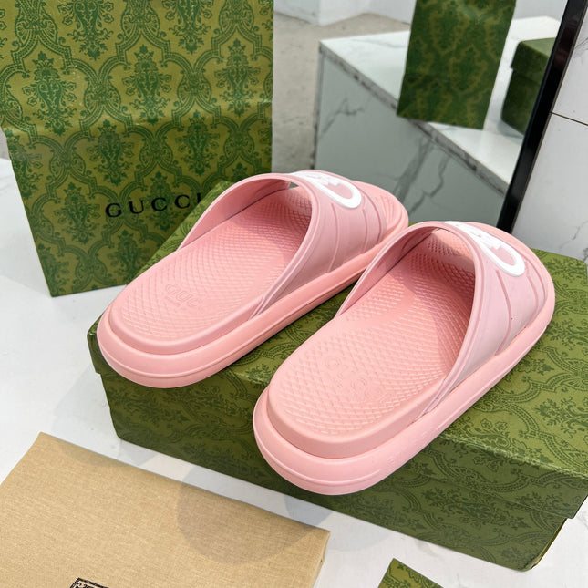 PLATFORM SLIPPERS IN LIGHT PINK IMPORTED TPU