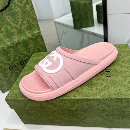 PLATFORM SLIPPERS IN LIGHT PINK IMPORTED TPU