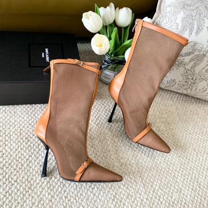 SL OXALIS BOOTIES IN TANGERINE MESH