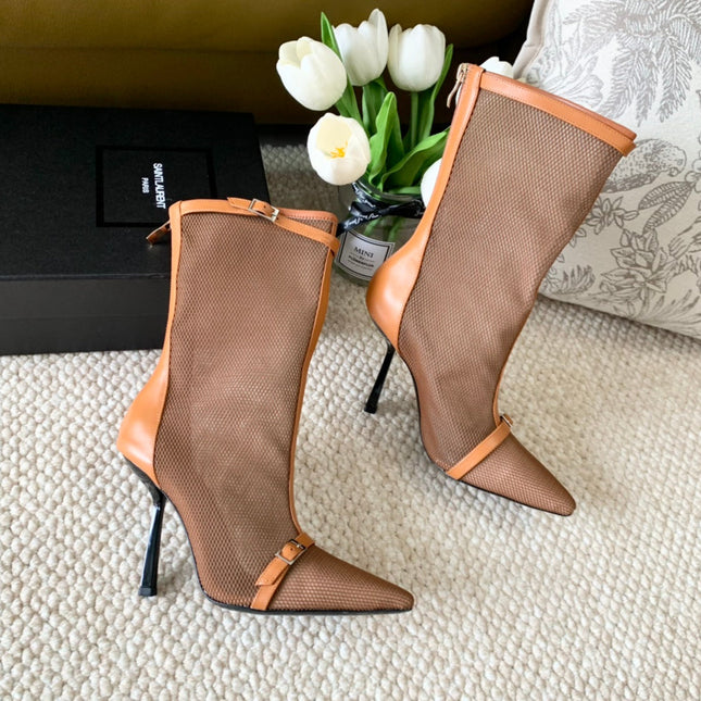 SL OXALIS BOOTIES IN TANGERINE MESH