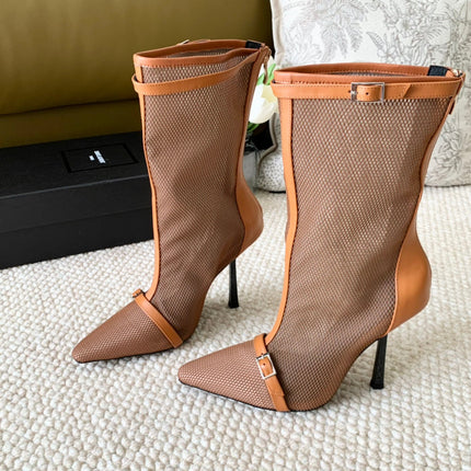 SL OXALIS BOOTIES IN TANGERINE MESH