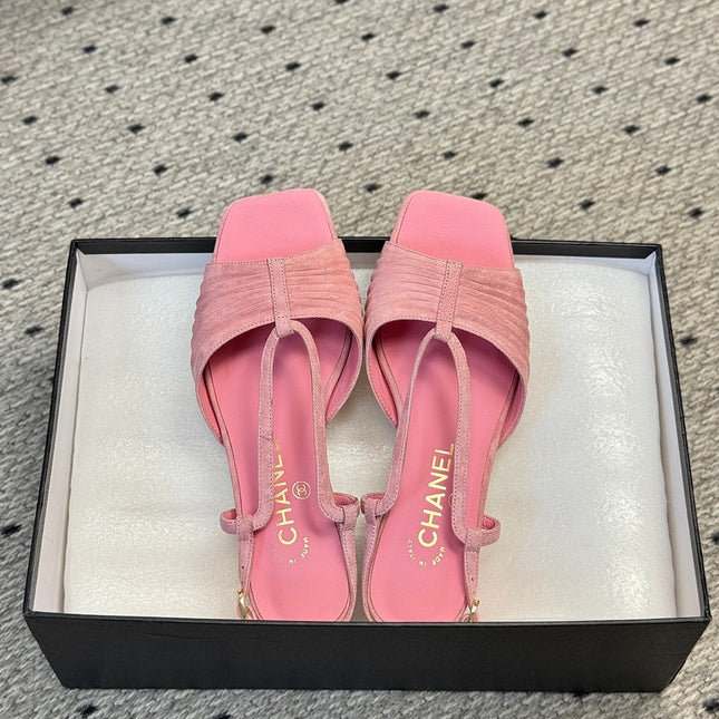 CC HIGH HEELS IN PINK QUILTED SUEDE
