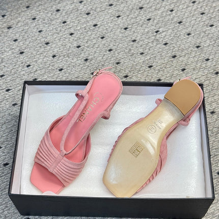 CC HIGH HEELS IN PINK QUILTED SUEDE