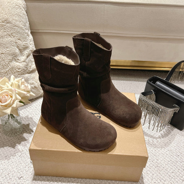 ANKLE BOOT IN HICKORY BROWN SUEDE