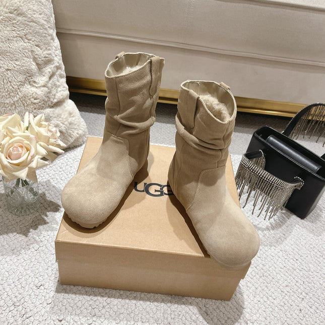 ANKLE BOOT IN TAN BROWN SUEDE